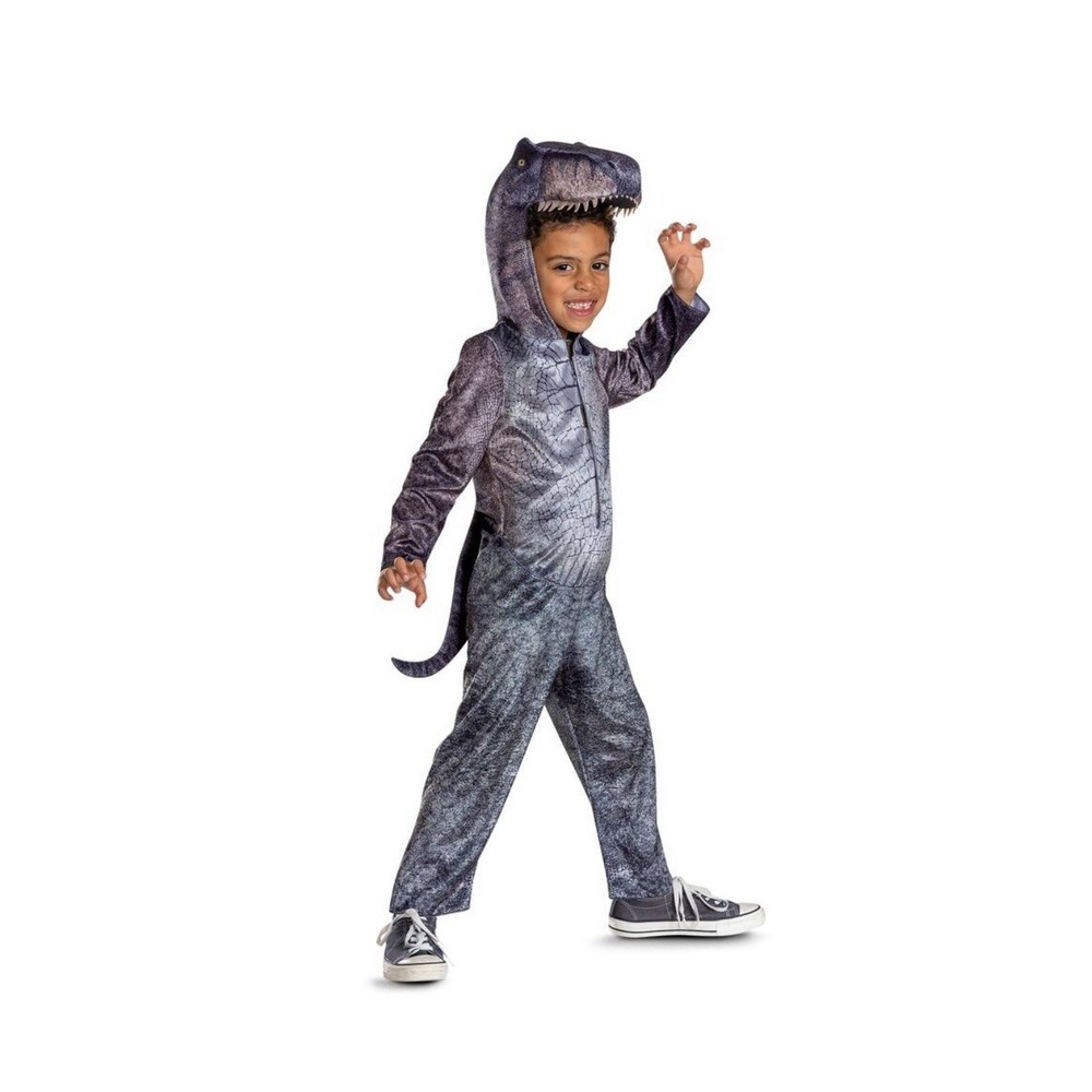 Jurassic World T-Rex Hooded Jumpsuit Costume + Tail Disguise Kids Medium (7/8)